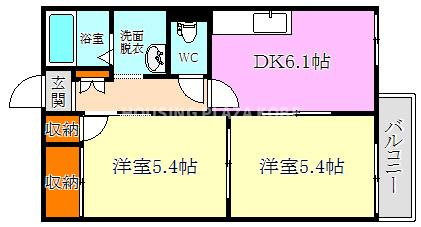 若木ハイツの間取り