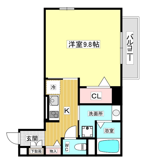 【間取り】 | ペルスネージュ岡田