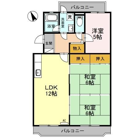 【間取り】 | 中百舌鳥グリーンハイツ