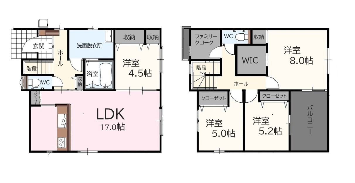 福津市西福間1丁目6期の間取り