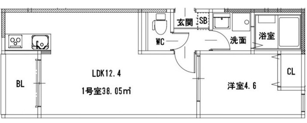 熊本市東区御領３丁目のアパートの間取り