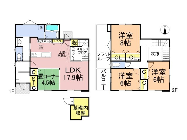 【商談中】タマタウン　瑞穂市十九条　全4区画分譲の間取り|■1号棟　■ヤマダ不動産　株式会社リライフ　
■夢のマイホーム購入をフルサポートします！