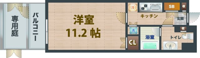 【間取り】 | 日神デュオステージ杉並井荻 | 1Kのお部屋。