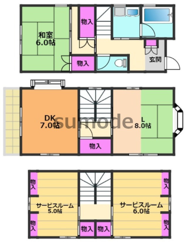 津之江北町貸家の間取り
