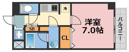クレビオス天満橋の間取り