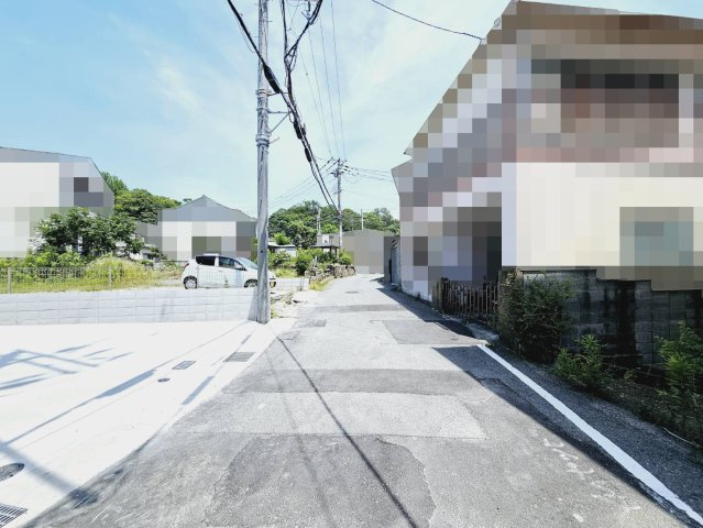 多井畑筋替道Bの前面道路含む現地写真