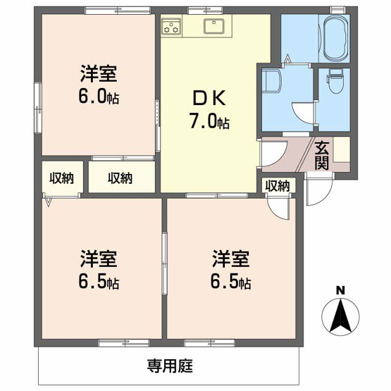 【間取り】 | ディアス三町 Ａ棟