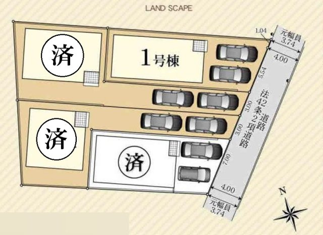 安城市池浦町小山西70番8の一部『仲介手数料無料』新築一戸建て・建売の区画図