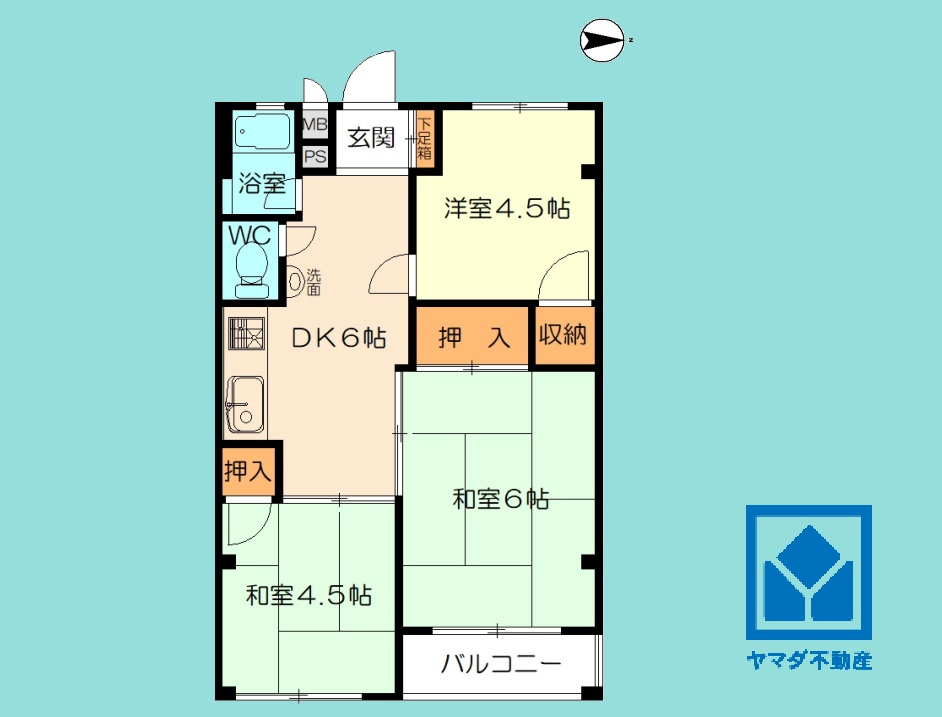 甲子園第2コーポラスの間取り