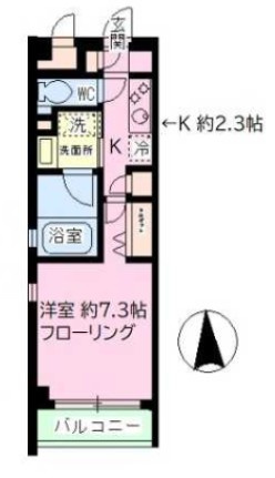 ヴィルヌーブ 蔵前の間取り