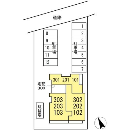 D-Invest陣場 Aの区画図
