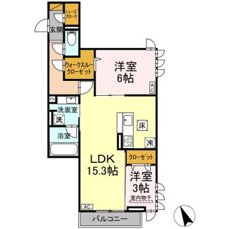 【間取り】 | D-Invest陣場 A