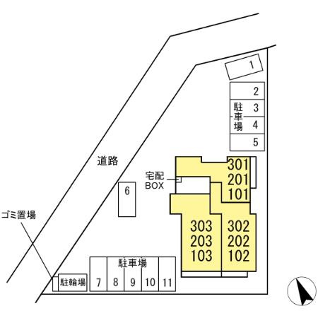 D-Invest陣場 Bの区画図