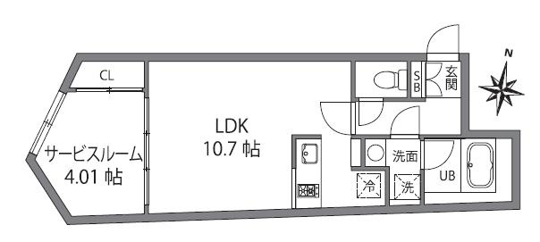 FABRIC中井due Residenceの間取り|間取り図