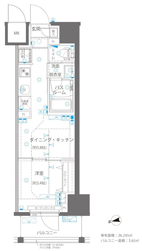 ZOOM浅草WESTの間取り