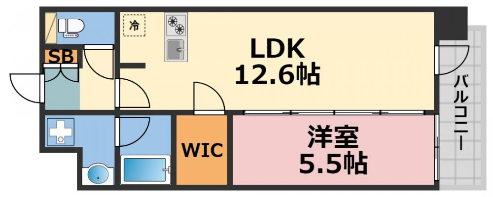 プレサンス心斎橋ニストの間取り