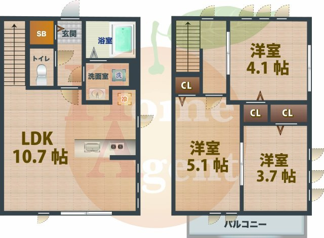 【間取り】 | リヴィエール下井草 | 3LDKのお部屋です。