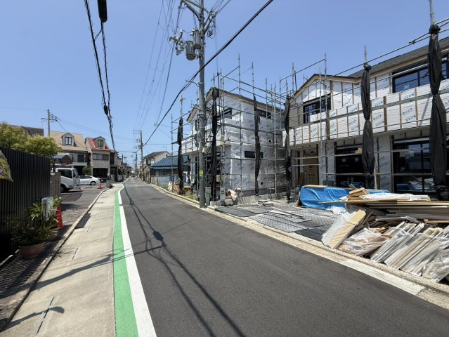 忠岡町忠岡南2丁目新築戸建（B号地）の前面道路含む現地写真