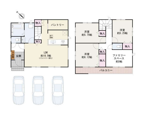 忠岡町忠岡南2丁目新築戸建（B号地）の間取り