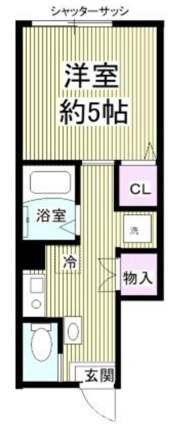 大田区西蒲田５丁目のアパートの間取り