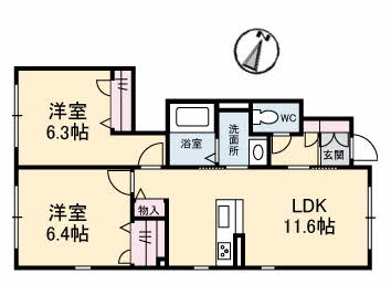 【間取り】 | ヴィラ・ノーブル庭瀬