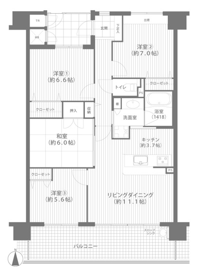 【間取り】 | リビンコート問屋町ウエスト