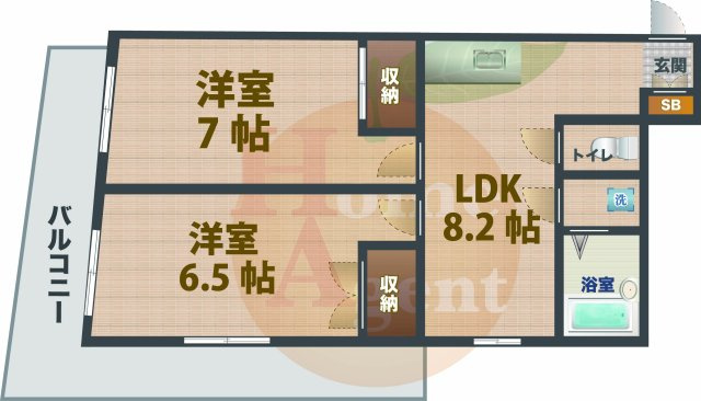 【間取り】 | パラスト高円寺 | 2LDKのお部屋です。