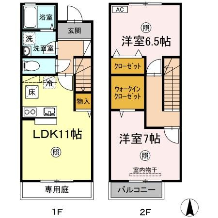 【間取り】 | メゾンドールβ　G棟