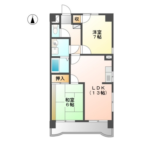 【間取り】 | グランデュール今1号館