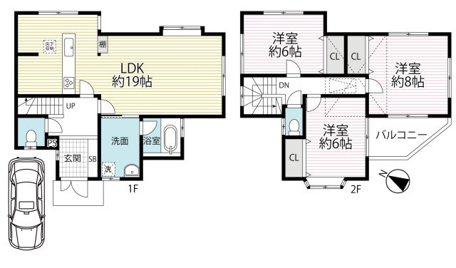 ◆２０２６年６月リフォーム済み◆地下鉄「小野」駅まで徒歩１３分◆伏見区醍醐切レ戸町の間取り