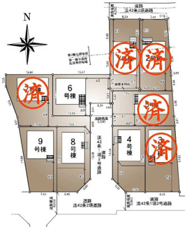 【区画図】 | 郡山市大槻町林ノ東新築一戸建て9棟