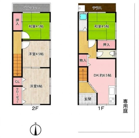 寺田貸家の間取り