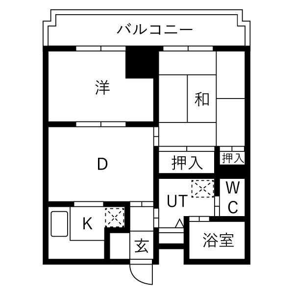 クレドール西明石Ⅲの間取り