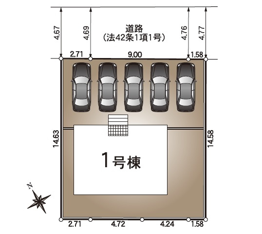 高知市百石町 -第3・1棟-　新築戸建ての区画図