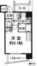 エイペックス松屋町ヴァンデュールの間取り