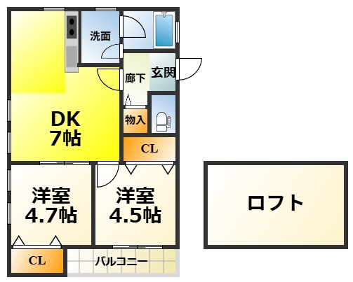 グランビア富木の間取り