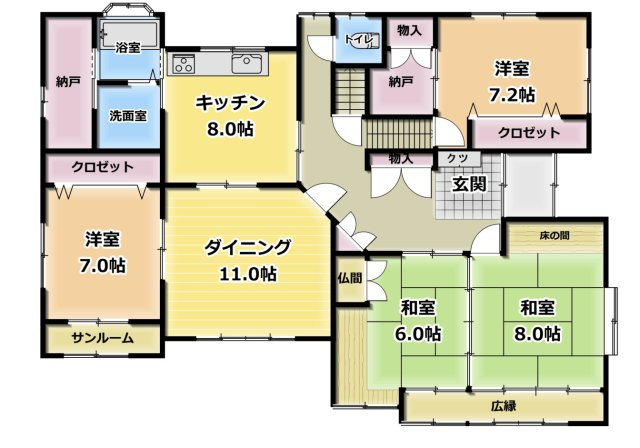 米沢市太田町４丁目　二階建て中古住宅