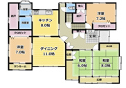 米沢市太田町４丁目　二階建て中古住宅の画像