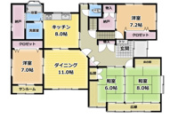 米沢市太田町４丁目　二階建て中古住宅の画像