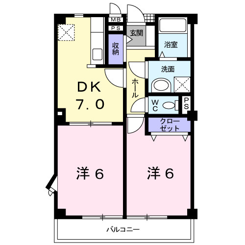 ウエストビレッジⅢ番館の間取り