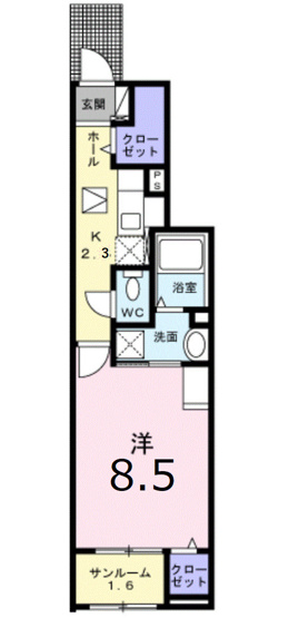 【間取り】 | オラ長田町Ｂ