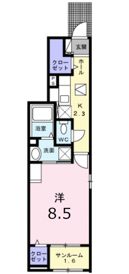 【間取り】 | オラ長田町Ｂ
