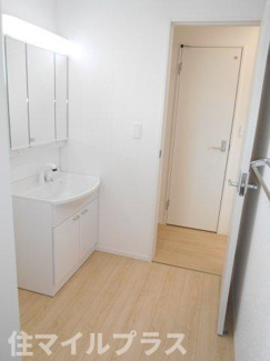【独立洗面台】 | 郡山市安積町笹川新築一戸建て9棟 | 使いやすい独立洗面台です