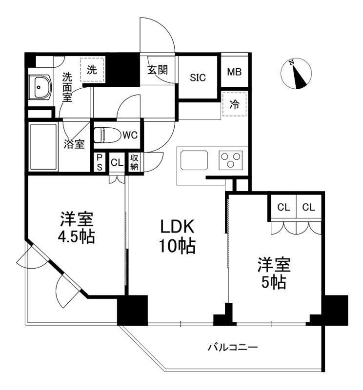 クレストコート世田谷松原の間取り|間取り図