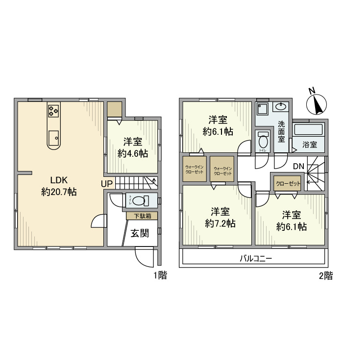 関前戸建の間取り
