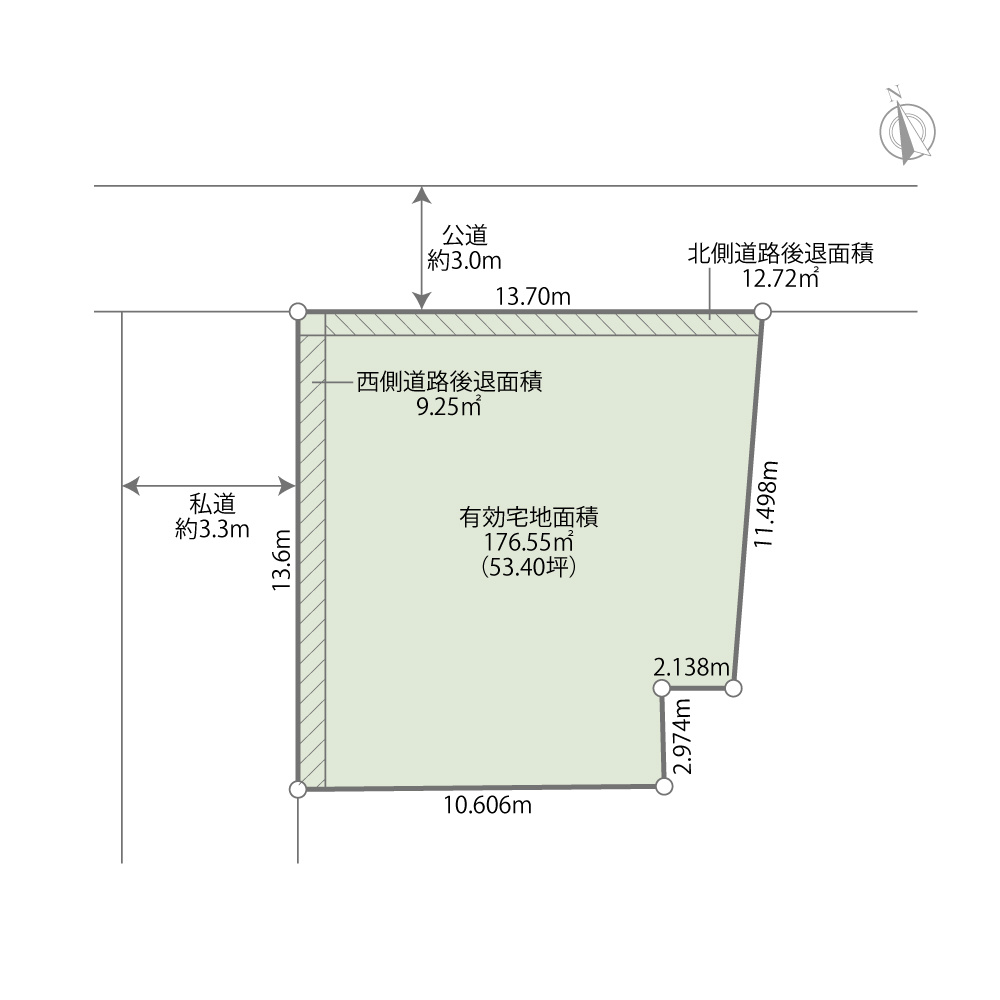 さいたま市大宮区堀の内町三丁目土地の土地図
