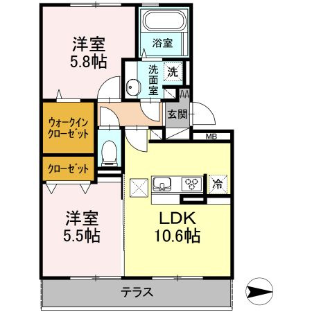 メロンハウスⅡの間取り