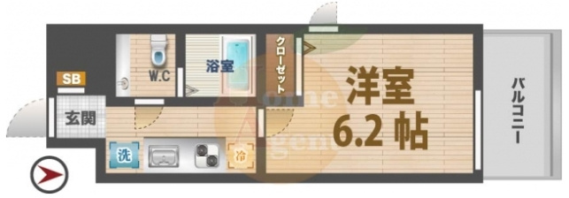 【間取り】 | ステージグランデ新高円寺 | 1Kのお部屋