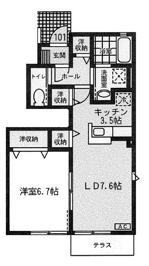 コンフォートブルーニNの間取り