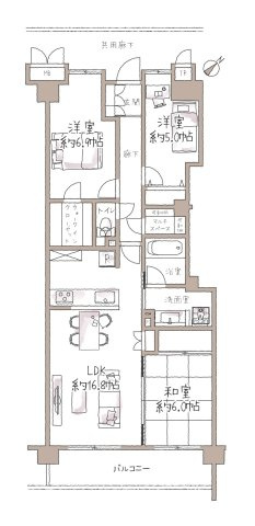 アルファグランデ行徳の間取り